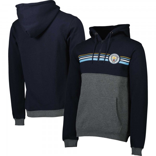 Толстовка на короткой молнии Manchester City - Navy/Gray