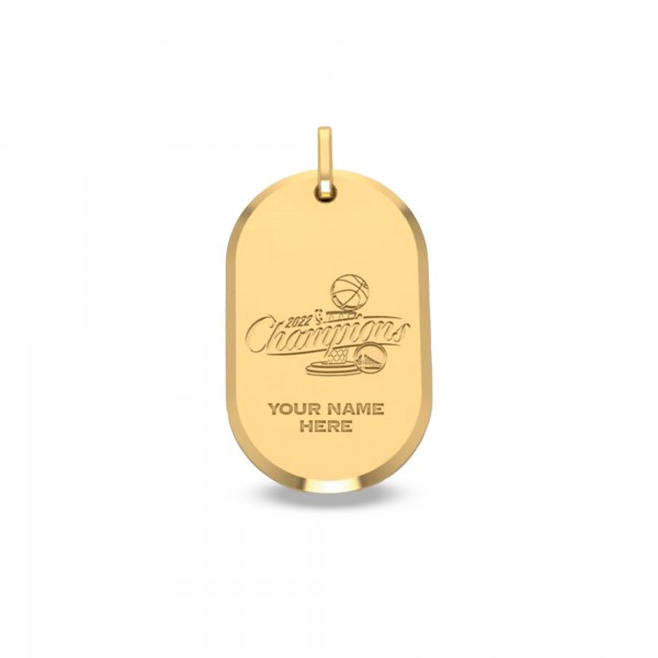 Golden State Warriors Jason of Beverly Hills 2022 NBA Finals Champions Personalized Dog Tag Pendant
