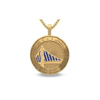 Golden State Warriors Jason of Beverly Hills 2022 NBA Finals Champions Personalized Logo Pendant