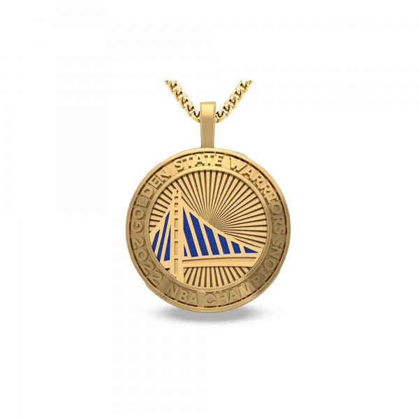 Golden State Warriors Jason of Beverly Hills 2022 NBA Finals Champions Personalized Logo Pendant