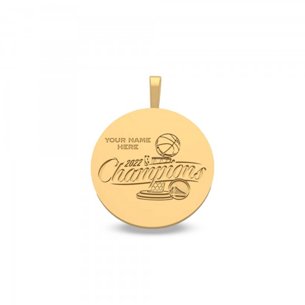 Golden State Warriors Jason of Beverly Hills 2022 NBA Finals Champions Personalized Logo Pendant