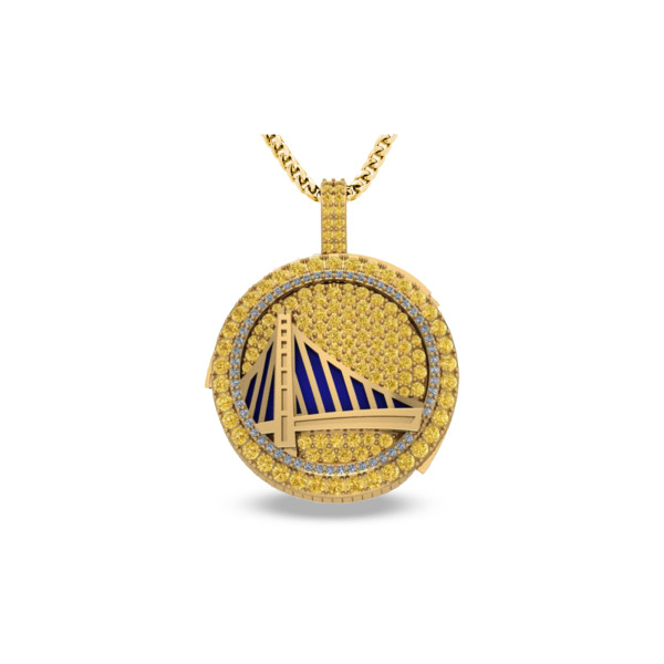 Именная Golden State Warriors Jason of Beverly Hills 2022 NBA Finals Champions Premium Pendant