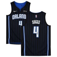 Autographed Orlando Magic Jalen Suggs Fanatics Authentic Black Nike 2021-22 Diamond Swingman Jersey