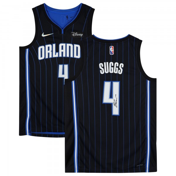 Autographed Orlando Magic Jalen Suggs Fanatics Authentic Black Nike 2021-22 Diamond Swingman Jersey