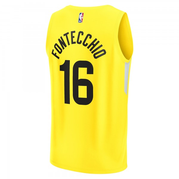 Игровая форма  Simone Fontecchio Utah Jazz 2022/23 Fast Break Replica Player - Icon Edition - Yellow