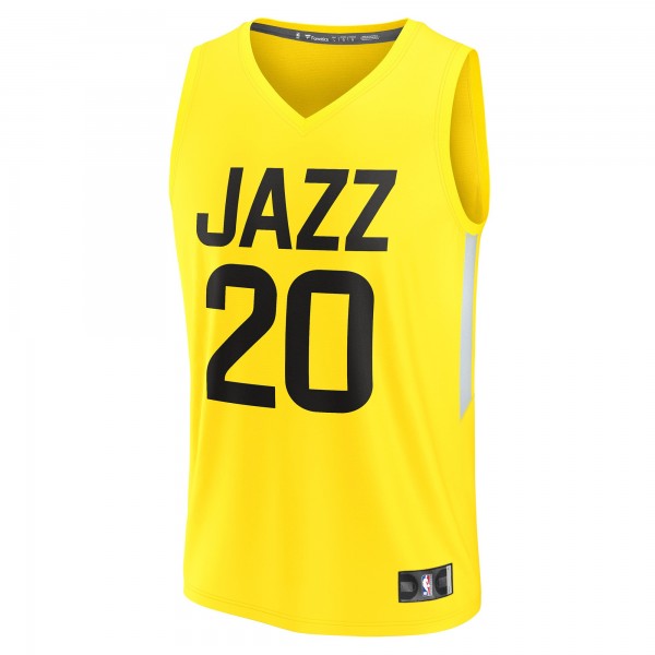 Игровая форма  Micah Potter Utah Jazz 2022/23 Fast Break Replica Player - Icon Edition - Yellow