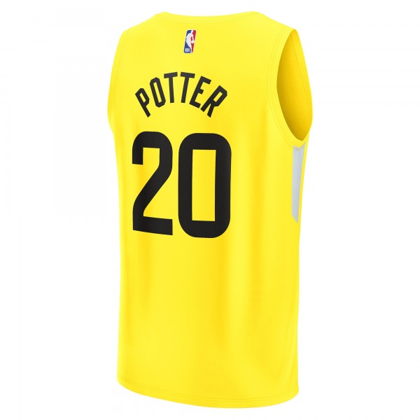 Игровая форма  Micah Potter Utah Jazz 2022/23 Fast Break Replica Player - Icon Edition - Yellow