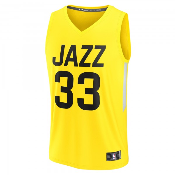 Игровая форма  Johnny Juzang Utah Jazz 2022/23 Fast Break Replica Player - Icon Edition - Yellow