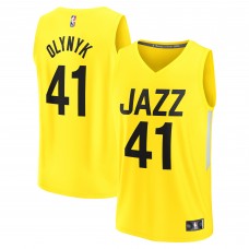 Игровая форма  Kelly Olynyk Utah Jazz 2022/23 Fast Break Replica Player - Icon Edition - Yellow