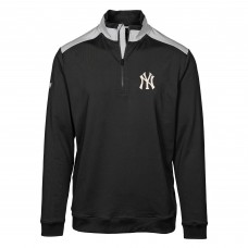 Кофта на короткой молнии New York Yankees Levelwear Manifest - Black