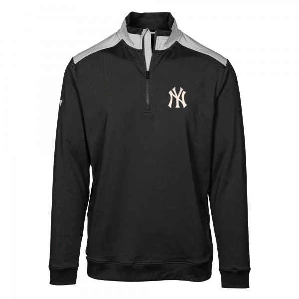 Кофта на короткой молнии New York Yankees Levelwear Manifest - Black