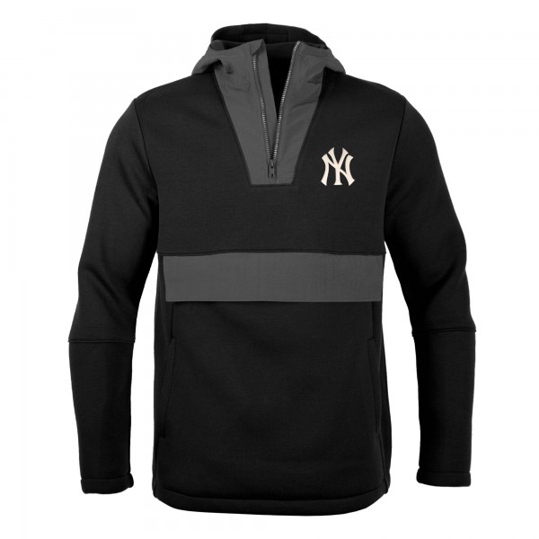 Толстовка на короткой молнии New York Yankees Levelwear Logo Ruckus - Black