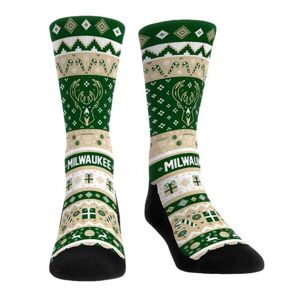 Носки Milwaukee Bucks Rock Em Unisex Holiday 3-Pack Crew