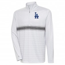 Кофта на короткой молнии Los Angeles Dodgers Antigua Bullseye - Heather Gray/Black