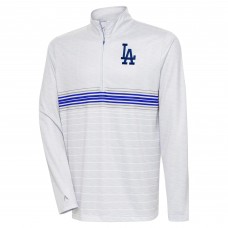 Кофта на короткой молнии Los Angeles Dodgers Antigua Bullseye - Heather Gray/Royal