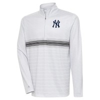 Кофта на короткой молнии New York Yankees Antigua Bullseye - Heather Gray/Black