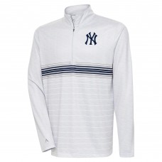 Кофта на короткой молнии New York Yankees Antigua Bullseye - Heather Gray/Navy