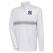 Кофта на короткой молнии New York Yankees Antigua Bullseye - Heather Gray/Steel