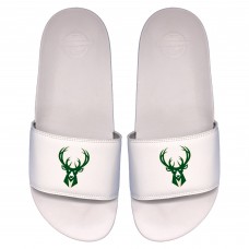 Milwaukee Bucks ISlide Primary Logo Motto Slide Sandals - White