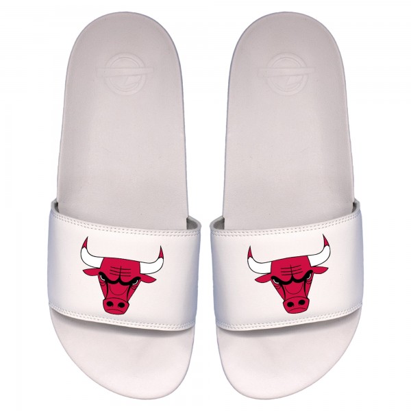 Шлепки Chicago Bulls ISlide Primary Logo Motto - White