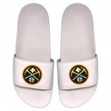Denver Nuggets ISlide Primary Logo Motto Slide Sandals - White