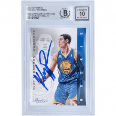 Autographed Golden State Warriors Klay Thompson 2012-13 Panini Prestige #155 Beckett Fanatics Witnessed Authenticated 10 Rookie Card
