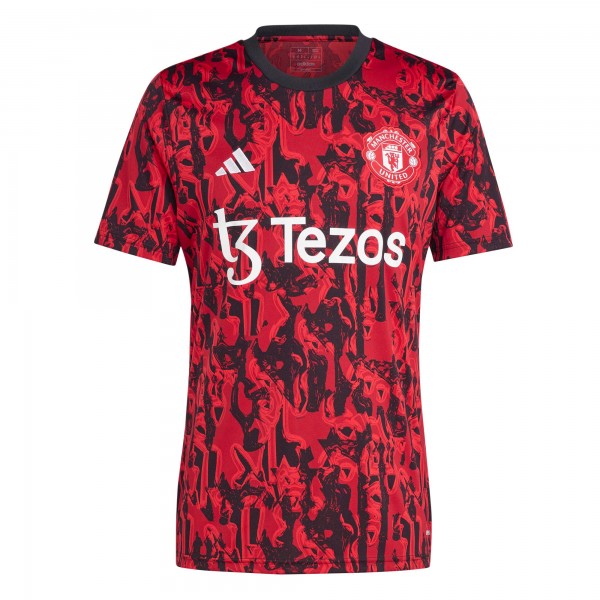 Футболка Manchester United adidas 2023/24 Pre-Match - Red