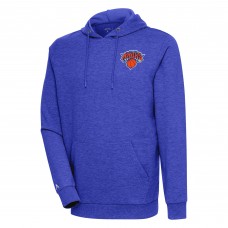 New York Knicks Antigua Action Pullover Hoodie - Heather Blue