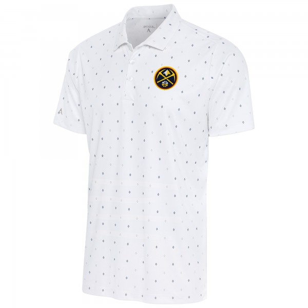 Поло Denver Nuggets Antigua 19th Hole - White/Navy