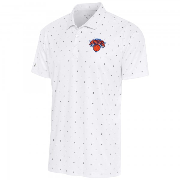 Поло New York Knicks Antigua 19th Hole - White/Black