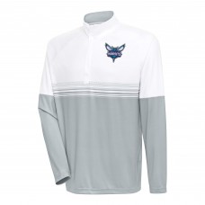 Кофта на короткой молнии Charlotte Hornets Antigua Bender - White/Gray