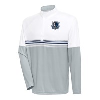 Кофта на короткой молнии Dallas Mavericks Antigua Bender - White/Navy