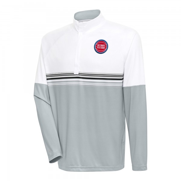 Кофта на короткой молнии Detroit Pistons Antigua Bender - White/Black
