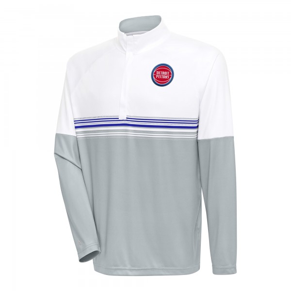 Кофта на короткой молнии Detroit Pistons Antigua Bender - White/Royal
