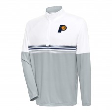 Кофта на короткой молнии Indiana Pacers Antigua Bender - White/Navy
