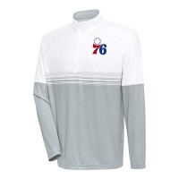 Кофта на короткой молнии Philadelphia 76ers Antigua Bender - White/Gray