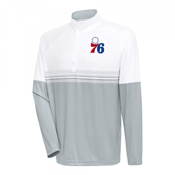 Кофта на короткой молнии Philadelphia 76ers Antigua Bender - White/Gray