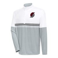 Кофта на короткой молнии Portland Trail Blazers Antigua Bender - White/Black
