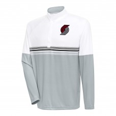 Кофта на короткой молнии Portland Trail Blazers Antigua Bender - White/Black