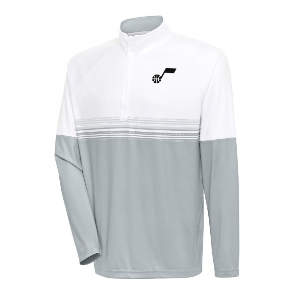 Кофта на короткой молнии Utah Jazz Antigua Bender - White/Gray