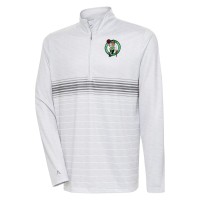 Кофта на короткой молнии Boston Celtics Antigua Bullseye - Heather Gray/Silver