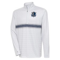 Кофта на короткой молнии Dallas Mavericks Antigua Bullseye - Heather Gray/Navy