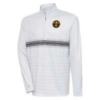 Кофта на короткой молнии Denver Nuggets Antigua Bullseye - Heather Gray/Black