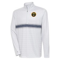 Кофта на короткой молнии Denver Nuggets Antigua Bullseye - Heather Gray/Navy