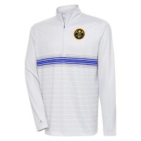 Кофта на короткой молнии Denver Nuggets Antigua Bullseye - Heather Gray/Royal