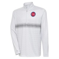 Кофта на короткой молнии Detroit Pistons Antigua Bullseye - Heather Gray/Steel