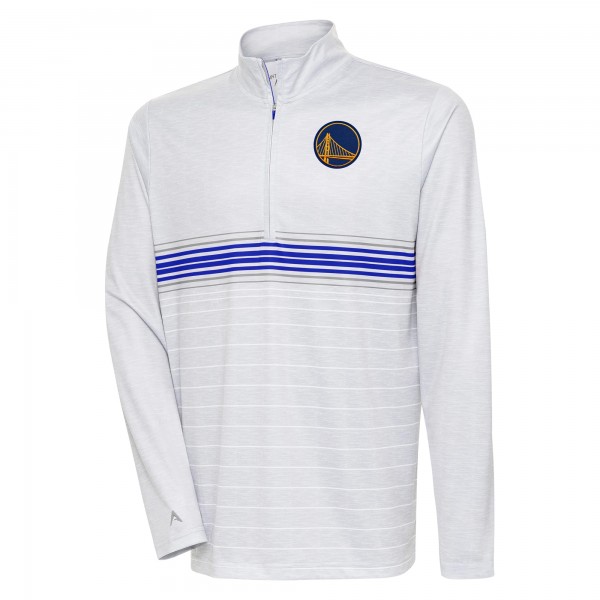 Кофта на короткой молнии Golden State Warriors Antigua Bullseye - Heather Gray/Royal