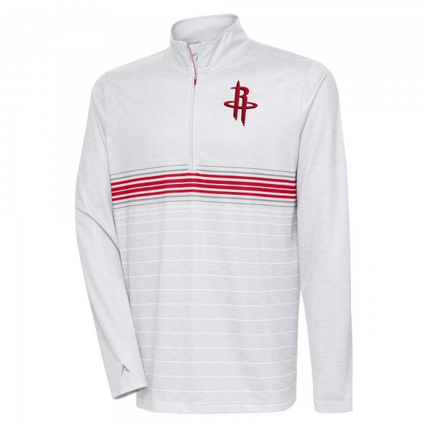 Кофта на короткой молнии Houston Rockets Antigua Bullseye - Heather Gray/Red