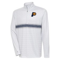 Кофта на короткой молнии Indiana Pacers Antigua Bullseye - Heather Gray/Navy