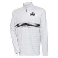 Кофта на короткой молнии LA Clippers Antigua Bullseye - Heather Gray/Black
